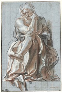 Antoine Coypel - Seated prophet Jeremiah