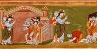 Heilung der Auss�tzigen CodexAureus Cleansing of the ten lepers