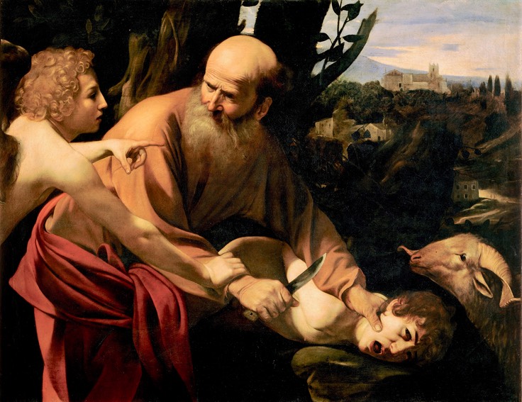 Sacrifice of Isaac-Caravaggio (Uffizi)